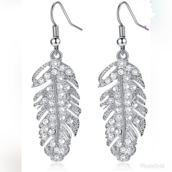 Fashion Jewelry Jewelry - Angel Wing Earrings White Gold Plated NWOT